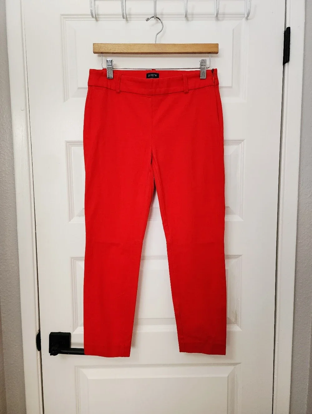 J. Crew The Winnie Red Slim Ankle Ponte Pants Size 4